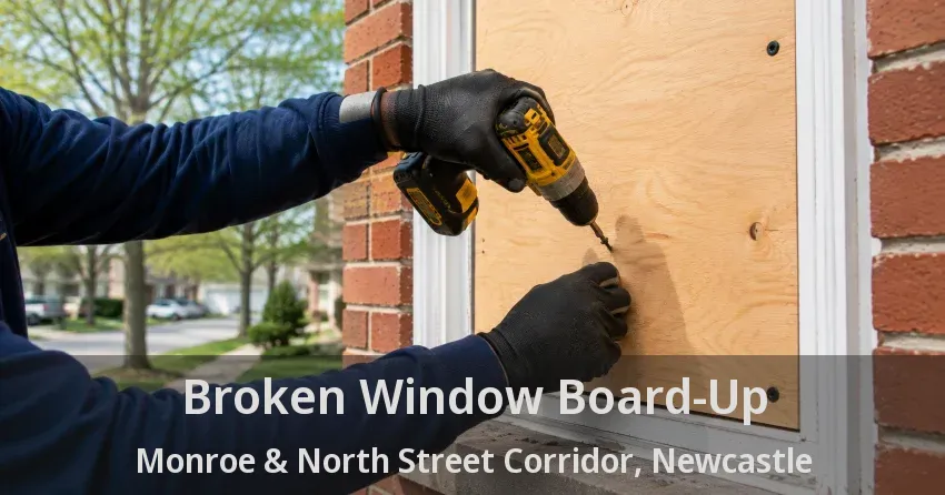Broken Window Board-Up Monroe & North Street Corridor, Newcastle - ON