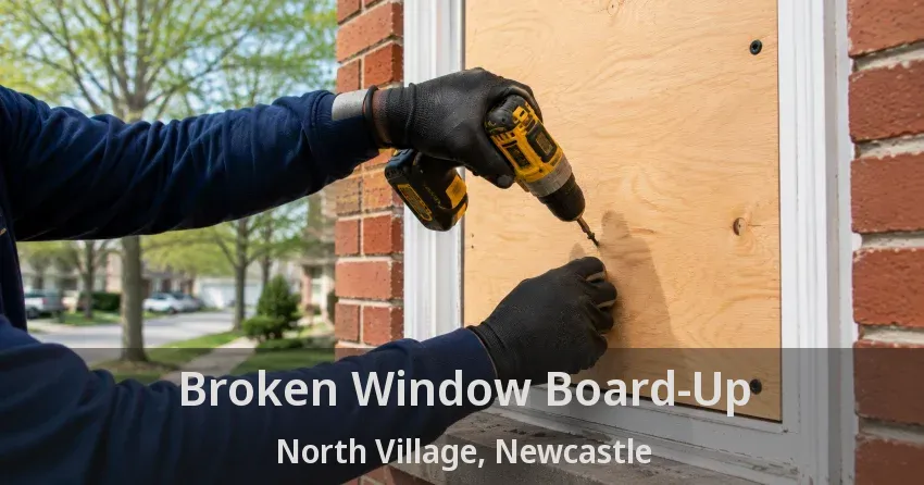 Broken Window Board-Up North Village, Newcastle - ON