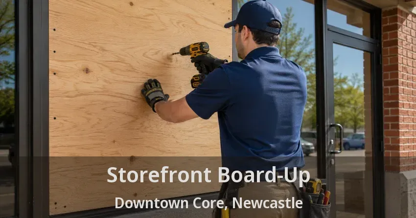 Storefront Board-Up Downtown Core, Newcastle - ON