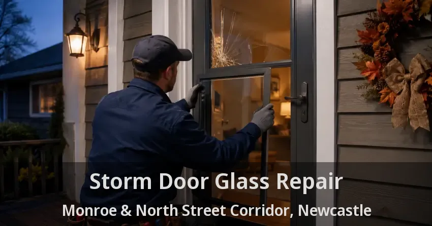 Storm Door Glass Repair Monroe & North Street Corridor, Newcastle - ON