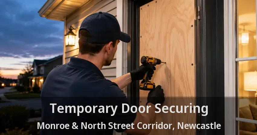 Temporary Door Securing Monroe & North Street Corridor, Newcastle - ON