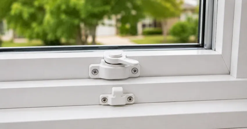 technician installing new window latch hardware in Newcastle