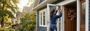Storm Door Install Monroe & North Street Corridor, Newcastle
